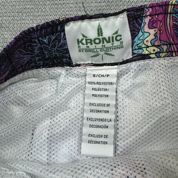 Kronic Prints Drill Clothing Mens Psychedelic Mushroom Board Shorts Size S NWT - Picture 7 of 15